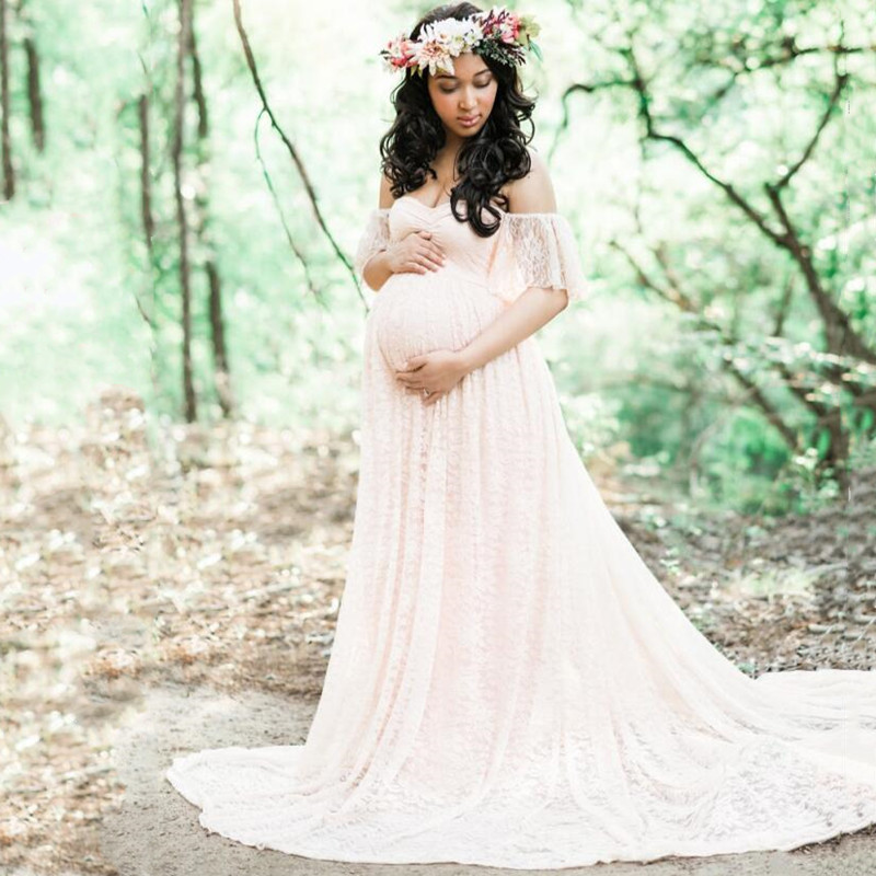 Maternity Wear - Rekwizyty do fotografii ciążowej długa suknia
