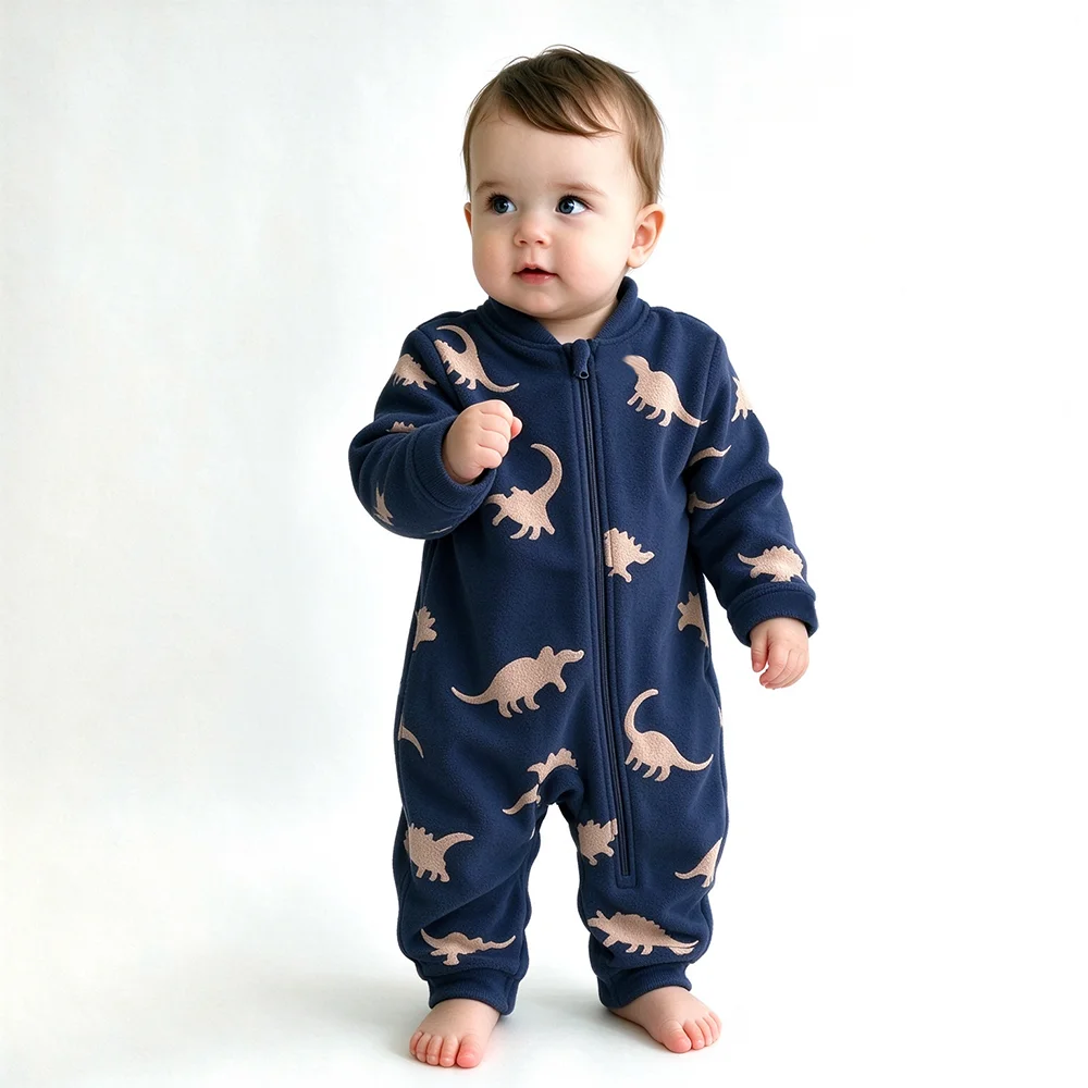 Miękki, ciepły kombinezon dla  – Cotton Baby Onesies Zipper recenzja i cena