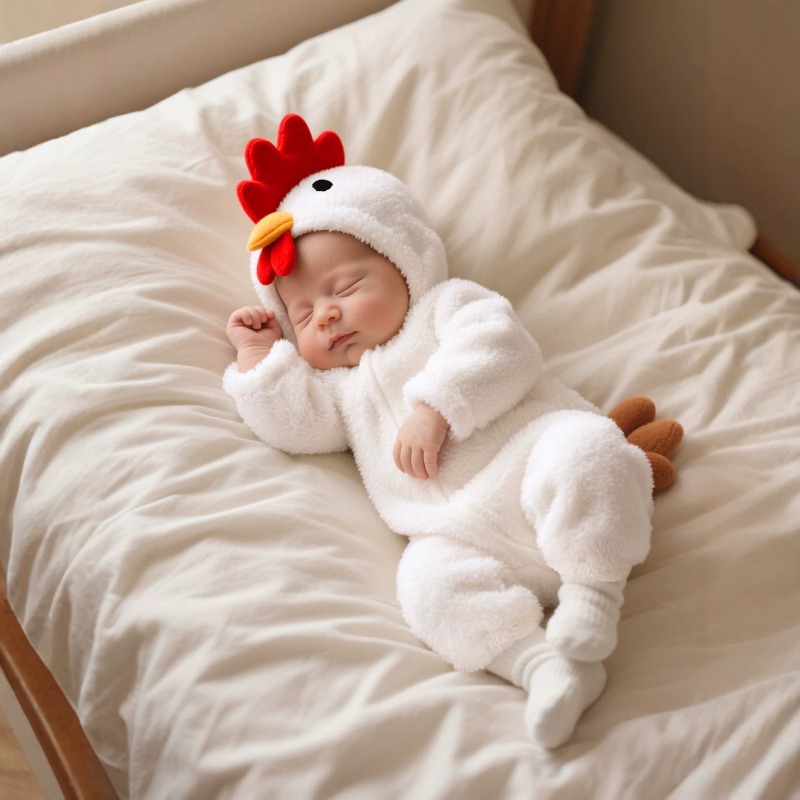 Biały kombinezon z kapturem dl – Cotton Baby Onesies Zipper recenzja i cena