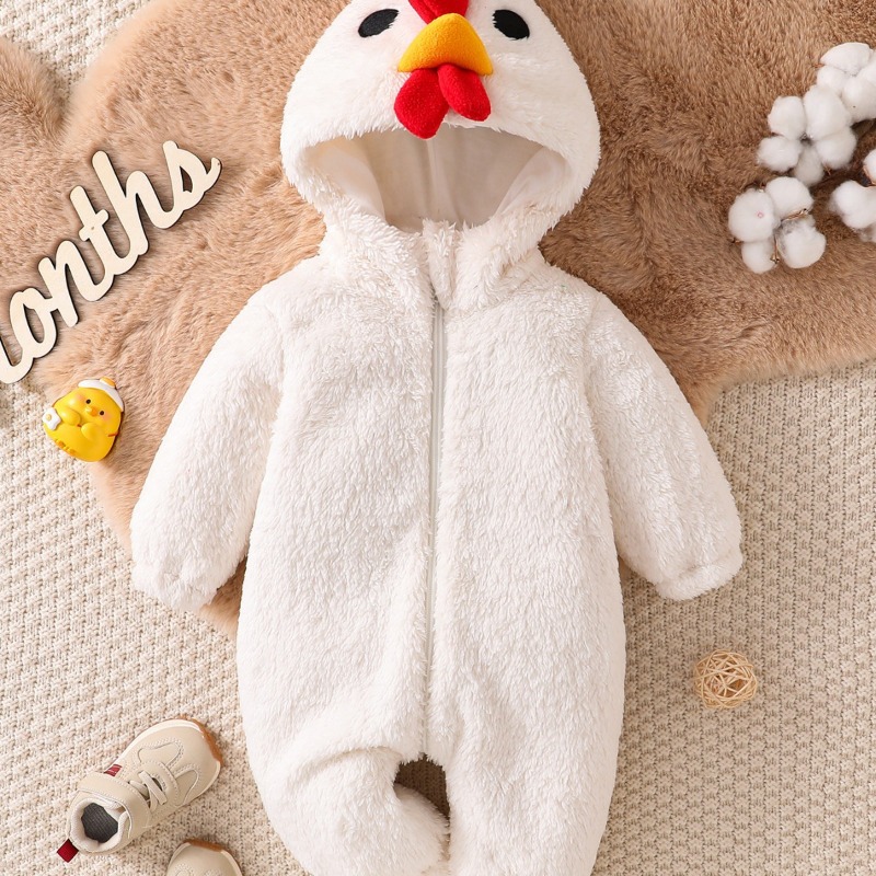 Biały kombinezon z kapturem dl – Cotton Baby Onesies Zipper recenzja i cena