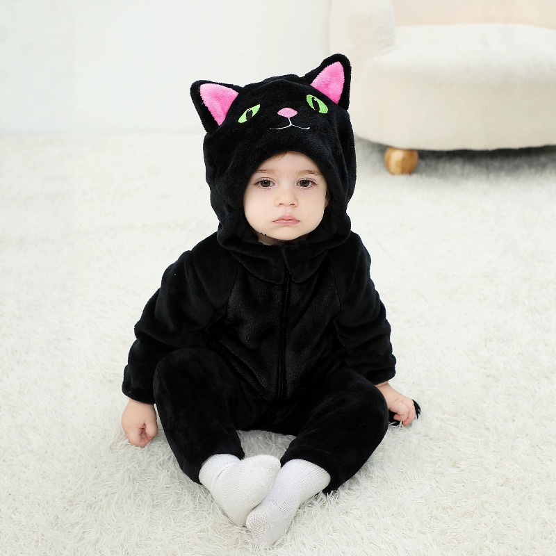 Czarny różowy kombinezon dla n – Cotton Baby Onesies Zipper recenzja i cena