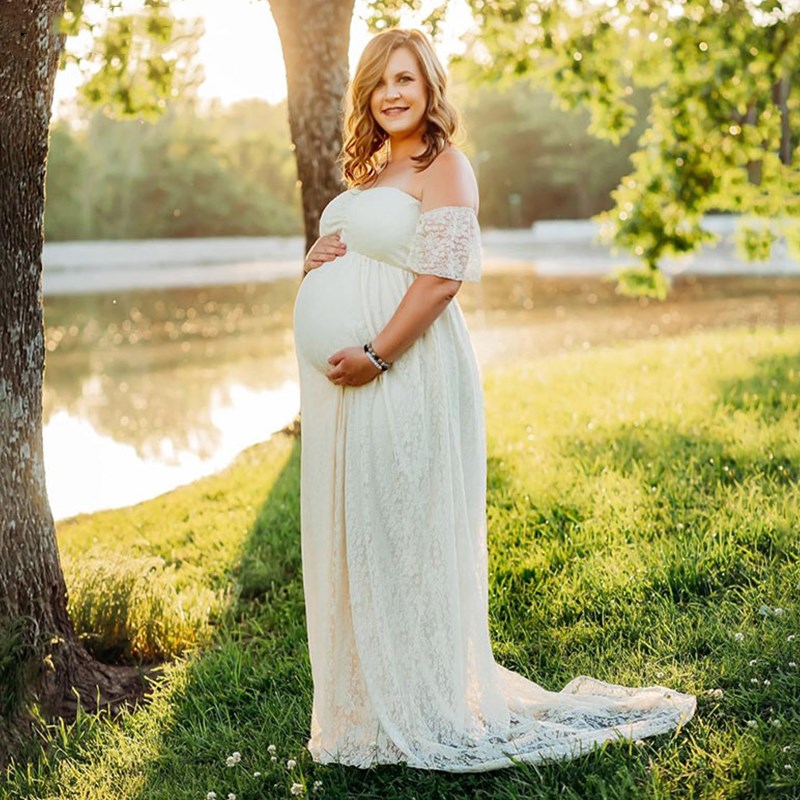 Kobiety w ciąży Off ramię ręka – Maternity Wear recenzja i cena