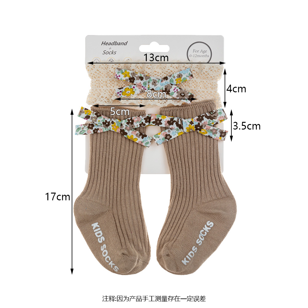 3 szt. Kokardka z kwiatowym na – Unisex Baby Socks Non Slip recenzja i cena